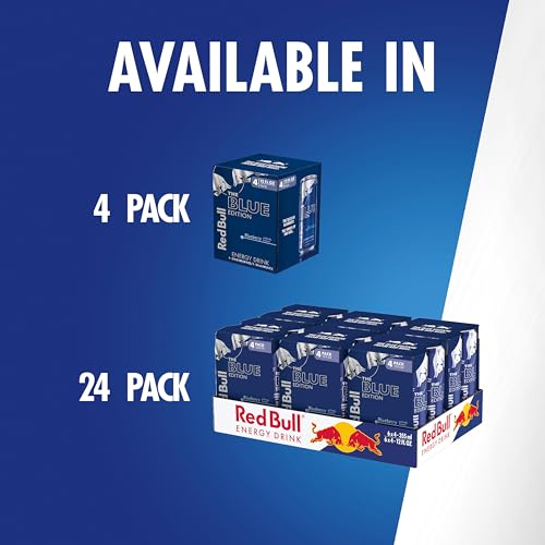 Red Bull Blue Edition  Energy Drink  Blueberry  8 4 Fl Oz Can  Pack of 24 