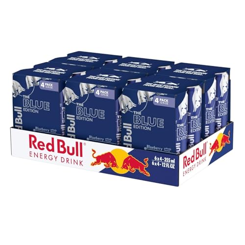 Red Bull Blue Edition  Energy Drink  Blueberry  8 4 Fl Oz Can  Pack of 24 