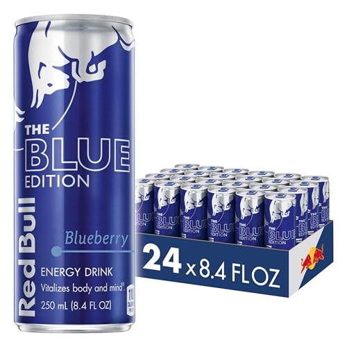 Red Bull Blue Edition  Energy Drink  Blueberry  8 4 Fl Oz Can  Pack of 24 
