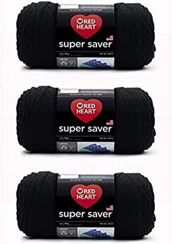Red Heart Super Saver Yarn 312 Black