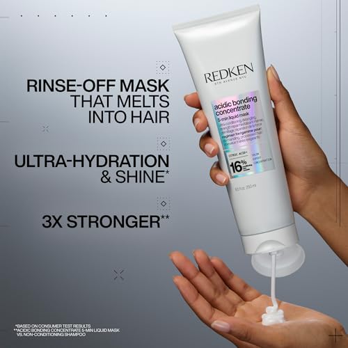 Redken Acidic Bonding Concentrate Hair Mask   Hydrating 5 Minute Liquid Mask  Bond Building & Strengthening  For Dry  Damaged Hair