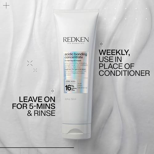 Redken Acidic Bonding Concentrate Hair Mask   Hydrating 5 Minute Liquid Mask  Bond Building & Strengthening  For Dry  Damaged Hair