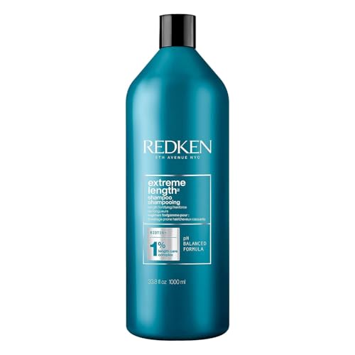 Redken Extreme Length Biotin Shampoo For Longer Hair   Promotes Healthy Hair Growth  Strengthens Damaged Hair  Prevents Hair Breakage  Infused With Biotin  