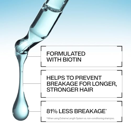 Redken Extreme Length Biotin Shampoo For Longer Hair   Promotes Healthy Hair Growth  Strengthens Damaged Hair  Prevents Hair Breakage  Infused With Biotin  