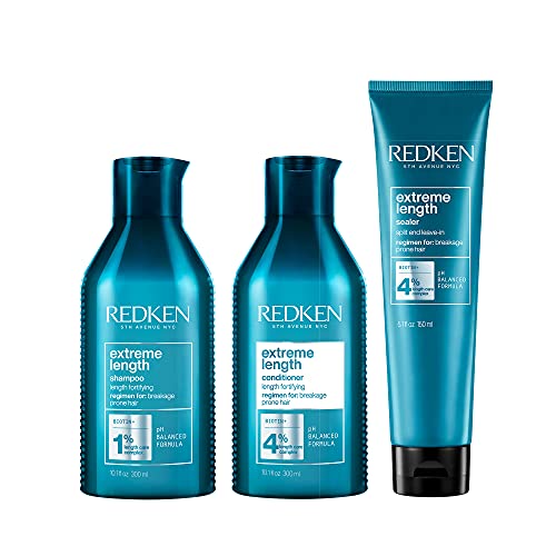 Redken Extreme Length Biotin Shampoo For Longer Hair   Promotes Healthy Hair Growth  Strengthens Damaged Hair  Prevents Hair Breakage  Infused With Biotin  