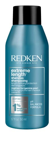 Redken Extreme Length Biotin Shampoo For Longer Hair   Promotes Healthy Hair Growth  Strengthens Damaged Hair  Prevents Hair Breakage  Infused With Biotin  