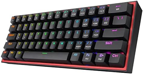 Redragon K617 HE Rapid Trigger Gaming Keyboard  60  61 Keys Wired Mechanical Keyboard w/Hyper Fast Actuation  Dedicated Hall Effect Magnetic Switch  Actuation Point Adjustable  Strap Version