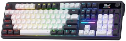 Redragon K745 PRO Wireless Gasket RGB Gaming Keyboard  108 Keys Mechanical Keyboard w/Extra 4 Hotkeys  Hot Swap South Facing LED Socket  5 Layer Noise Dampening  Round PBT Keycaps  Mint Mambo Switch