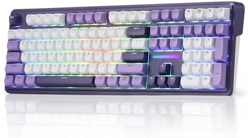 Redragon K745 PRO Wireless Gasket RGB Gaming Keyboard  108 Keys Mechanical Keyboard w/Extra 4 Hotkeys  Hot Swap South Facing LED Socket  5 Layer Noise Dampening  Round PBT Keycaps  Mint Mambo Switch