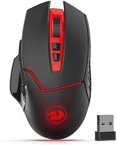 Redragon M690 1 Wireless Gaming Mouse with DPI Shifting  2 Side Buttons  2400 DPI  Ergonomic Design  8 Buttons Black