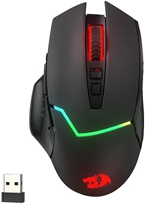 Redragon M690 1 Wireless Gaming Mouse with DPI Shifting  2 Side Buttons  2400 DPI  Ergonomic Design  8 Buttons Black