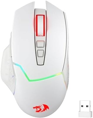 Redragon M690 1 Wireless Gaming Mouse with DPI Shifting  2 Side Buttons  2400 DPI  Ergonomic Design  8 Buttons Black