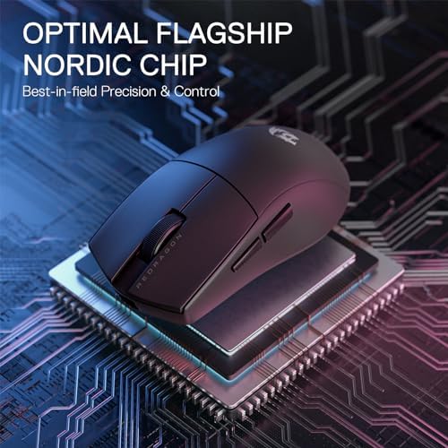 Redragon M916 PRO 3 Mode Wireless Gaming Mouse  Hype Speed 4K Polling Rate  49G Ultra Light 26K DPI Mouse w/Ergonomic Natural Grip Build  Redefinable Macro Buttons  Software Supported