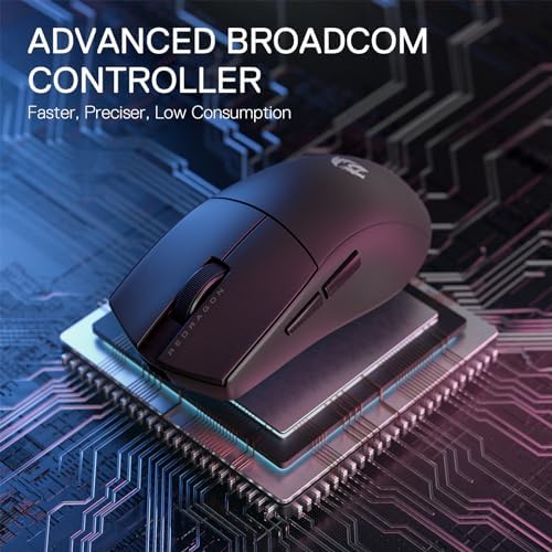 Redragon M916 PRO 3 Mode Wireless Gaming Mouse  Hype Speed 4K Polling Rate  49G Ultra Light 26K DPI Mouse w/Ergonomic Natural Grip Build  Redefinable Macro Buttons  Software Supported