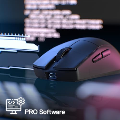 Redragon M916 PRO 3 Mode Wireless Gaming Mouse  Hype Speed 4K Polling Rate  49G Ultra Light 26K DPI Mouse w/Ergonomic Natural Grip Build  Redefinable Macro Buttons  Software Supported