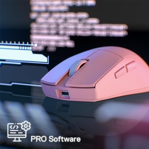 Redragon M916 PRO 3 Mode Wireless Gaming Mouse  Hype Speed 4K Polling Rate  49G Ultra Light 26K DPI Mouse w/Ergonomic Natural Grip Build  Redefinable Macro Buttons  Software Supported