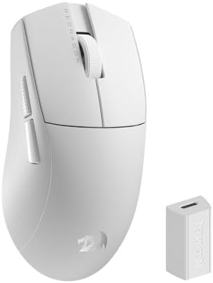 Redragon M916 PRO 3 Mode Wireless Gaming Mouse  Hype Speed 4K Polling Rate  49G Ultra Light 26K DPI Mouse w/Ergonomic Natural Grip Build  Redefinable Macro Buttons  Software Supported