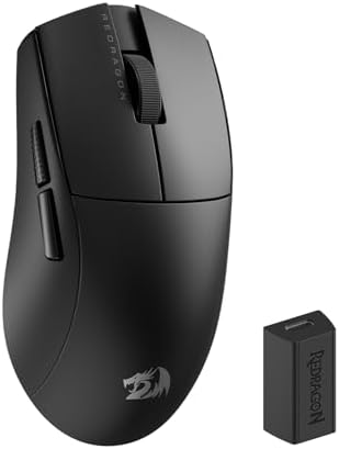 Redragon M916 PRO 3 Mode Wireless Gaming Mouse  55G Ultra Light 26K DPI Mouse w/Ergonomic Natural Grip Build  Full Programmable Buttons  Software Supports DIY Keybinds & DPI