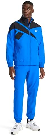 Reebok Mens Track Jacket  Standard Fit  Lightweight Nylon Fabric