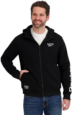 Reebok Mens Zip up Lined Logo Hoodie