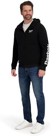 Reebok Mens Zip up Lined Logo Hoodie