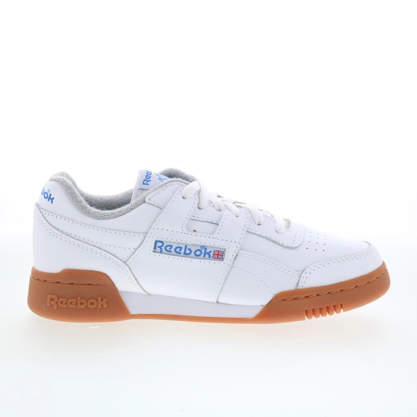 Zapatillas deportivas Reebok Workout Plus de cuero blanco con cordones para hombre