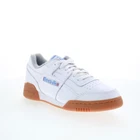 Zapatillas deportivas Reebok Workout Plus de cuero blanco con cordones para hombre