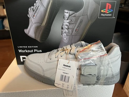 Reebok Workout Plus PlayStation Limited Edition 30th Anniversary Gray Sneakers