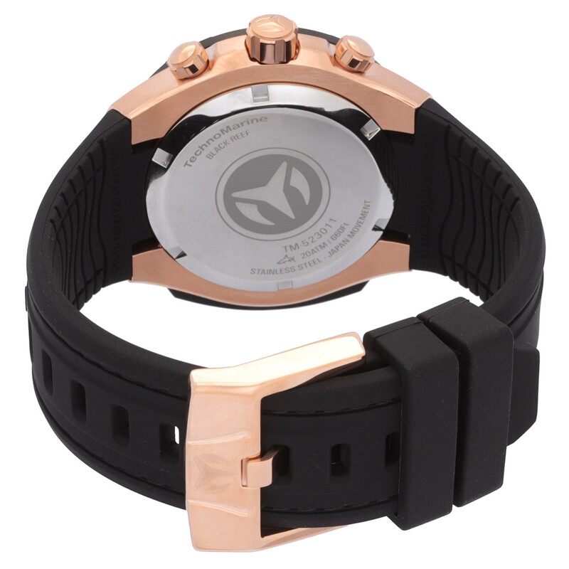 Tecnomar Reloj de hombre Reef Black Chronograph GMT de cuarzo con esfera