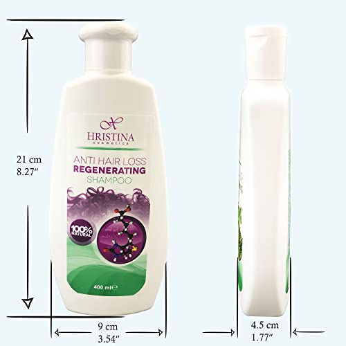 Champú regenerador para la caída del cabello | Fórmula nutritiva, fortalecedora, de base natural | Reduce la caída del cabello y mejora la textura, 13.5 fl oz