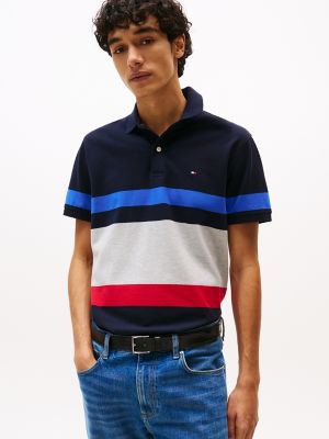 Regular Fit Block Stripe Polo