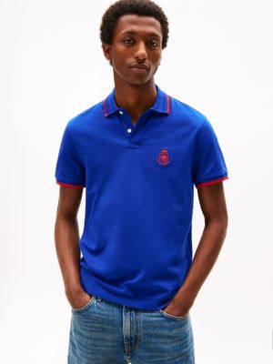 Regular Fit Crest Logo Pique Polo