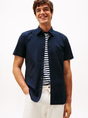 TALLA: XL - Regular Fit Short Sleeve Oxford Shirt
