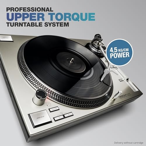 Reloop RP-7000 MK2 - Sistema de plato giratorio de par superior profesional, color plateado