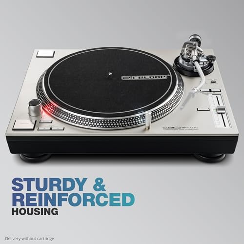 Reloop RP-7000 MK2 - Sistema de plato giratorio de par superior profesional, color plateado