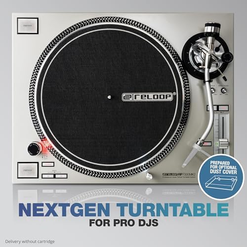 Reloop RP-7000 MK2 - Sistema de plato giratorio de par superior profesional, color plateado