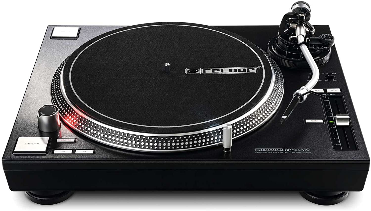 Reloop RP 7000 MK2   High Torque Direct Drive Turntable  Black 