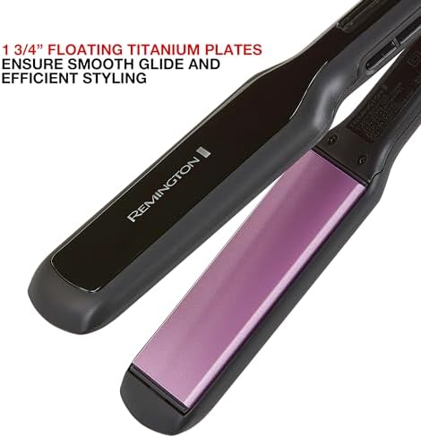 Remington 1 Flat Iron  Hair Straightener with Anti Static Technology  Rapid 30 Second Heat Up  60 Minute Auto Shut Off  30  Longer Ceramic Floating Plates  and Titanium Ceramic Coating
