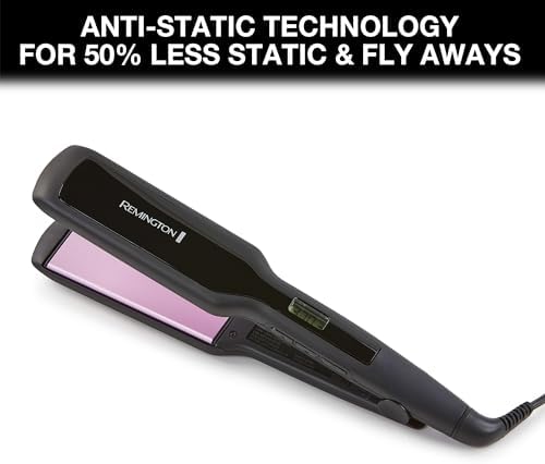 Remington 1 Flat Iron  Hair Straightener with Anti Static Technology  Rapid 30 Second Heat Up  60 Minute Auto Shut Off  30  Longer Ceramic Floating Plates  and Titanium Ceramic Coating
