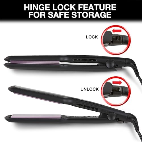 Remington 1 Flat Iron  Hair Straightener with Anti Static Technology  Rapid 30 Second Heat Up  60 Minute Auto Shut Off  30  Longer Ceramic Floating Plates  and Titanium Ceramic Coating