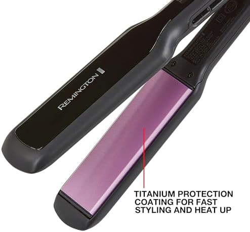 Remington 1 Flat Iron  Hair Straightener with Anti Static Technology  Rapid 30 Second Heat Up  60 Minute Auto Shut Off  30  Longer Ceramic Floating Plates  and Titanium Ceramic Coating