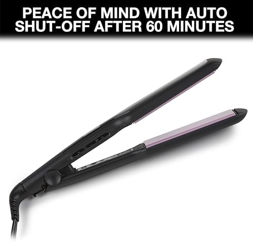 Remington 1 Flat Iron  Hair Straightener with Anti Static Technology  Rapid 30 Second Heat Up  60 Minute Auto Shut Off  30  Longer Ceramic Floating Plates  and Titanium Ceramic Coating