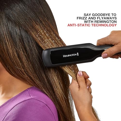Remington 1 Flat Iron  Hair Straightener with Anti Static Technology  Rapid 30 Second Heat Up  60 Minute Auto Shut Off  30  Longer Ceramic Floating Plates  and Titanium Ceramic Coating