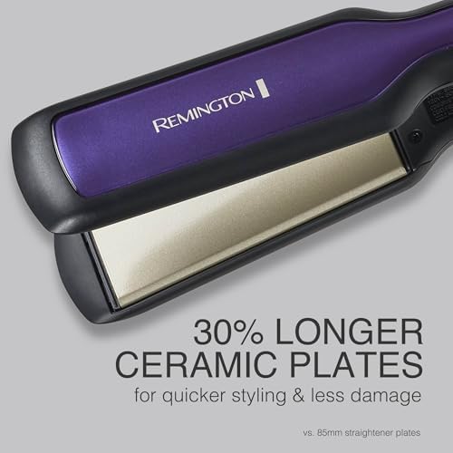 Remington 1 Flat Iron  Hair Straightener with Anti Static Technology  Rapid 30 Second Heat Up  60 Minute Auto Shut Off  30  Longer Ceramic Floating Plates  and Titanium Ceramic Coating