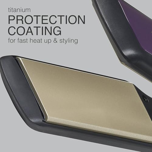 Remington 1 Flat Iron  Hair Straightener with Anti Static Technology  Rapid 30 Second Heat Up  60 Minute Auto Shut Off  30  Longer Ceramic Floating Plates  and Titanium Ceramic Coating