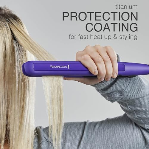 Remington 1 Flat Iron  Hair Straightener with Anti Static Technology  Rapid 30 Second Heat Up  60 Minute Auto Shut Off  30  Longer Ceramic Floating Plates  and Titanium Ceramic Coating