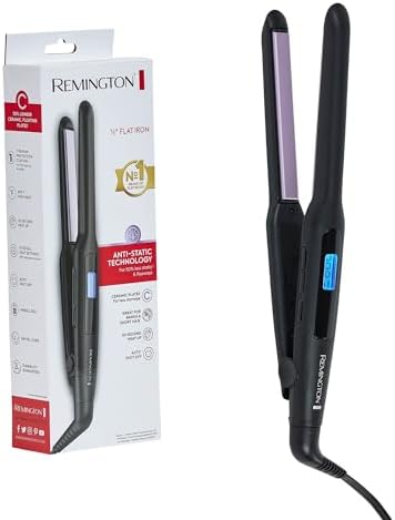 Remington 1 Flat Iron  Hair Straightener with Anti Static Technology  Rapid 30 Second Heat Up  60 Minute Auto Shut Off  30  Longer Ceramic Floating Plates  and Titanium Ceramic Coating