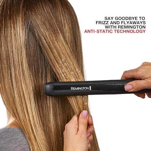 Remington 1 Flat Iron  Hair Straightener with Anti Static Technology  Rapid 30 Second Heat Up  60 Minute Auto Shut Off  30  Longer Ceramic Floating Plates  and Titanium Ceramic Coating