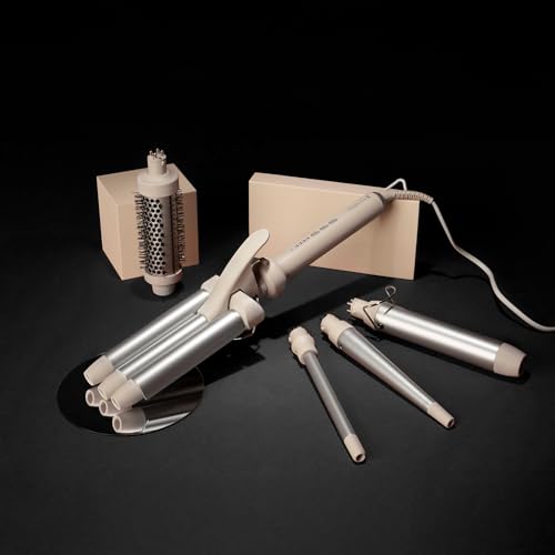 Remington 5 in 1 Curling Wand Set   Interchangeable Ceramic Curling Iron for Beach Waves  Loose & Tight Curls  Multi Styler Hair Tool  Fast Heat  Salon Results at Home