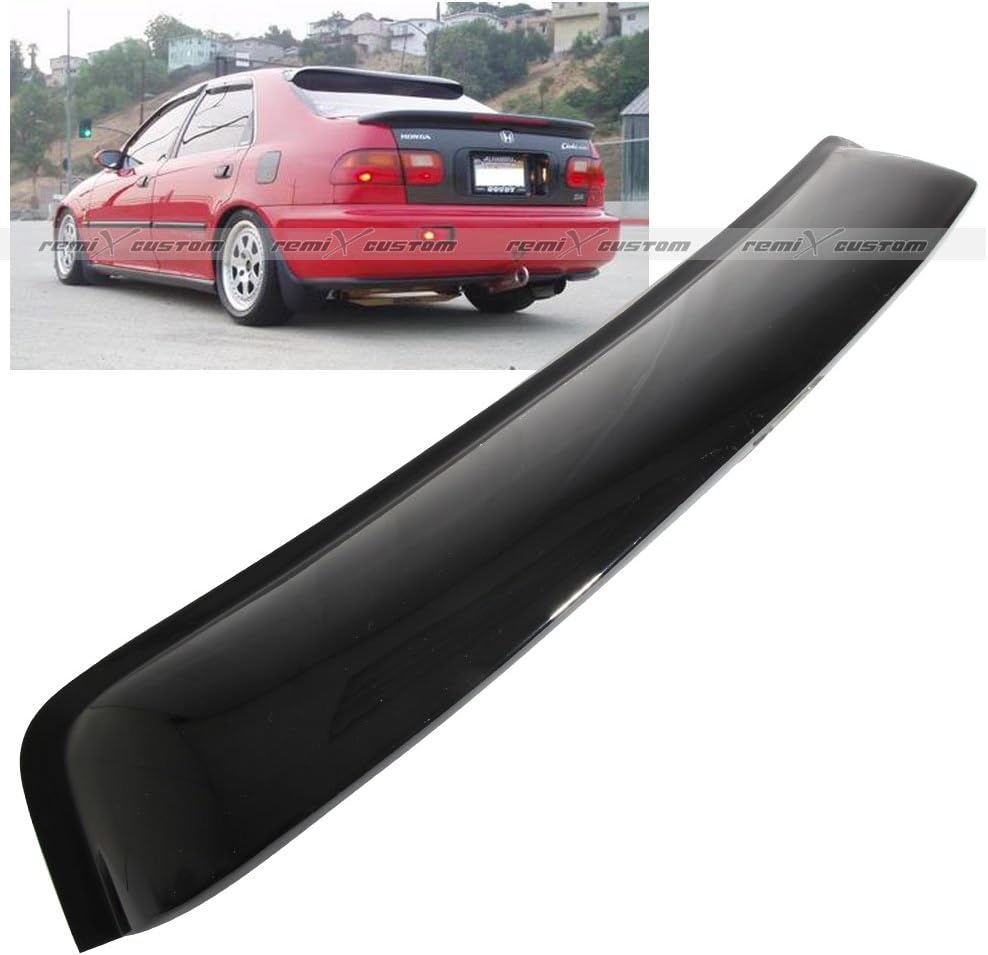 Remix Custom Rear Window Roof Visor Spoiler Wing para Honda Civic EG Sedan 1992-1995